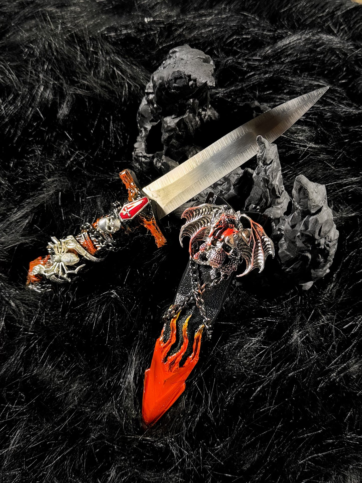 Handmade dagger - Fiery Skeleton🔥💀