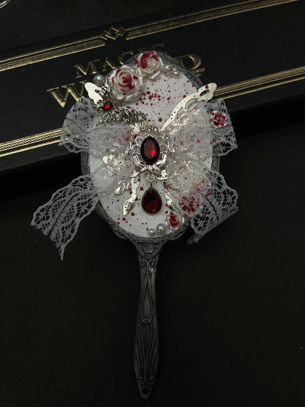 Handmade Mirror - Celestial & Crimson
