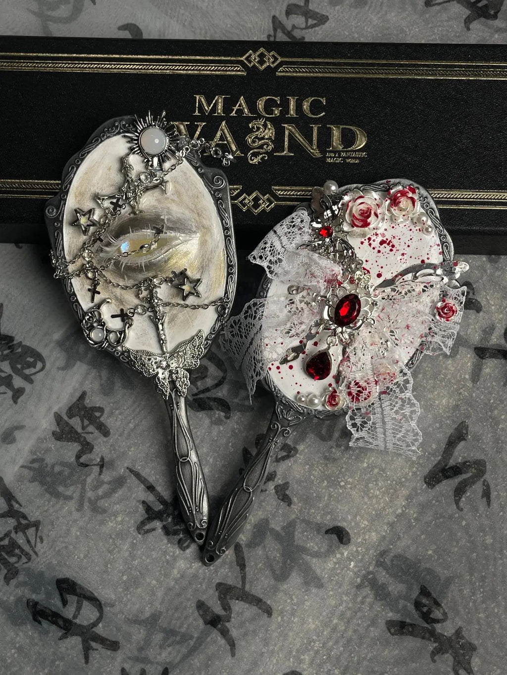 Handmade Mirror - Celestial & Crimson