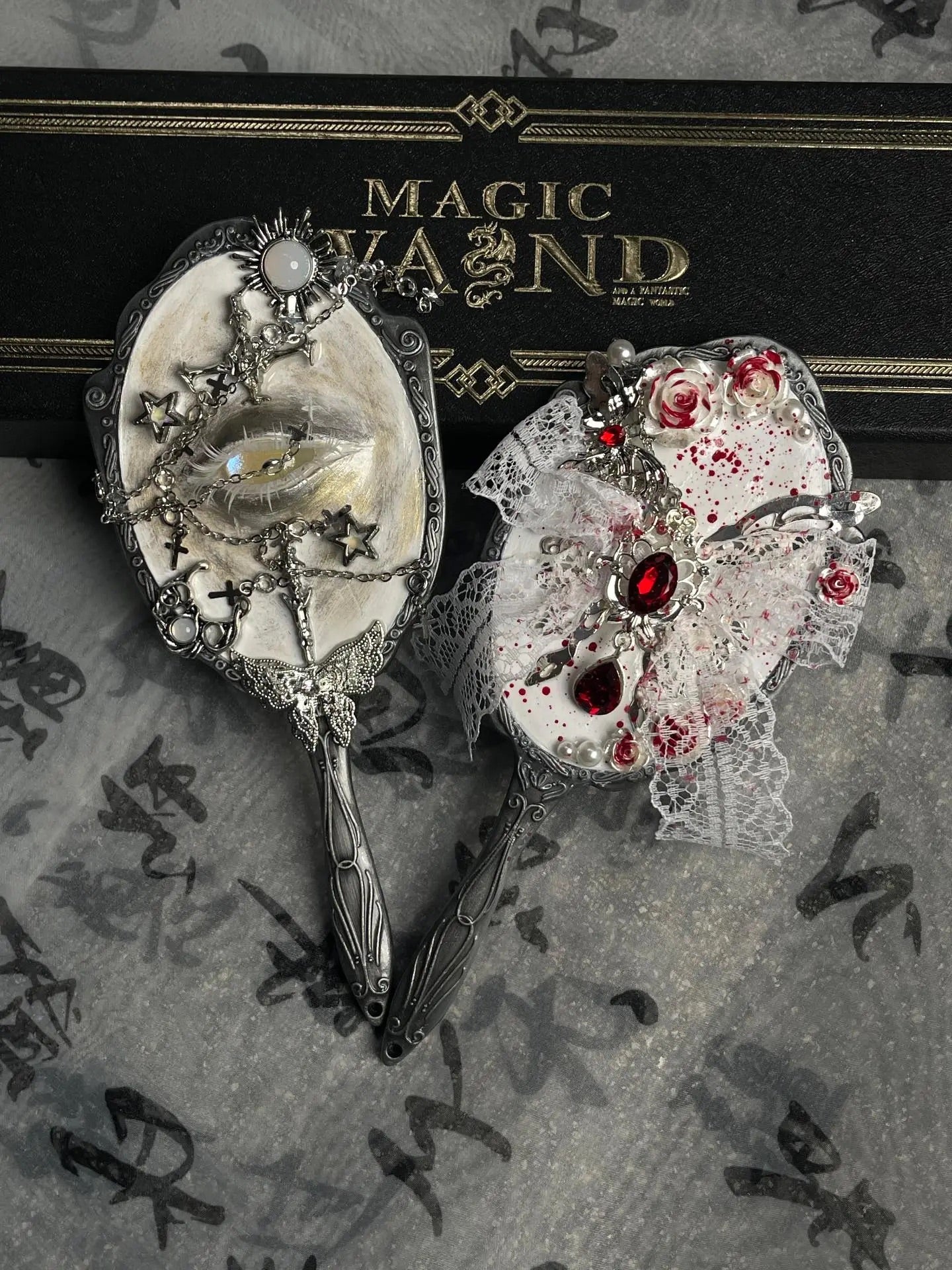 Handmade Mirror - Celestial & Crimson
