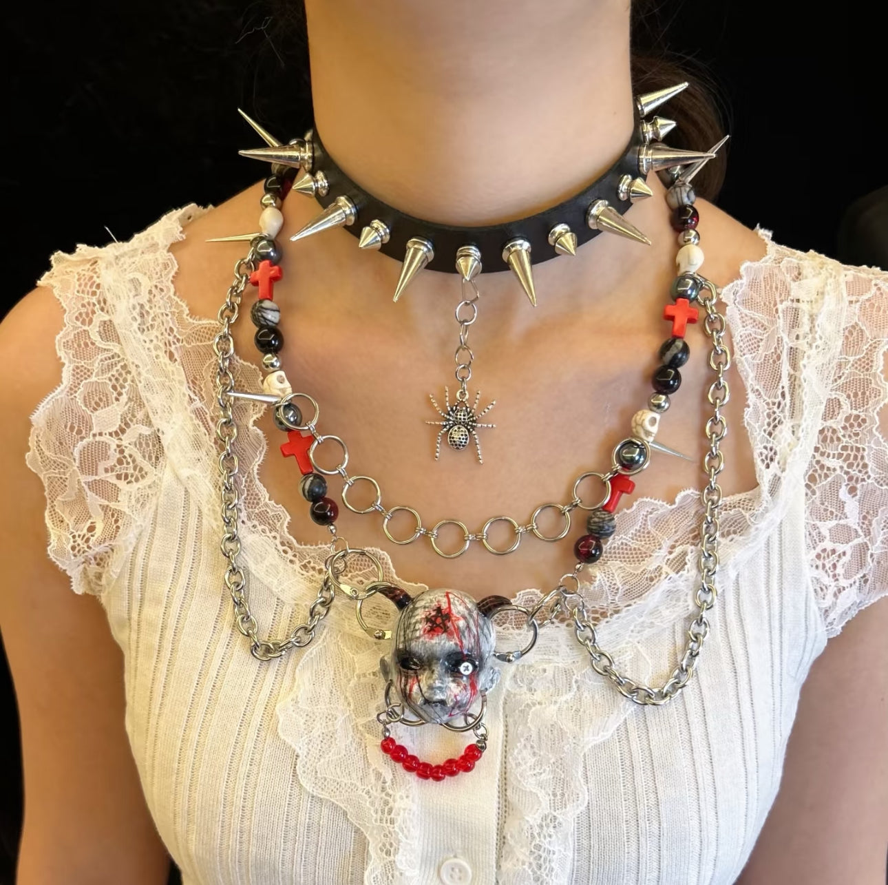 Handmade The Curse of Blood Doll Necklace🩸