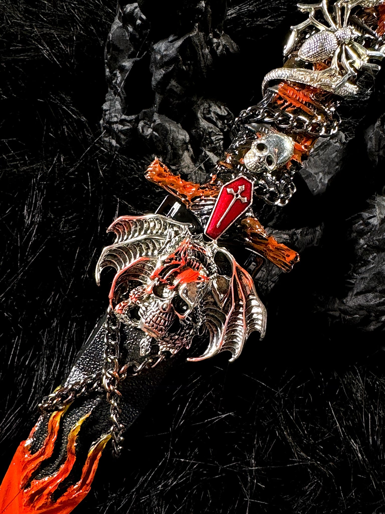 Handmade dagger - Fiery Skeleton🔥💀