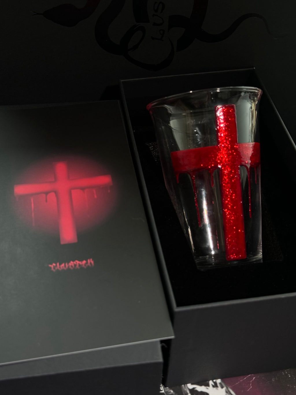 Handmade Blood Cross Drinking glass 🩸