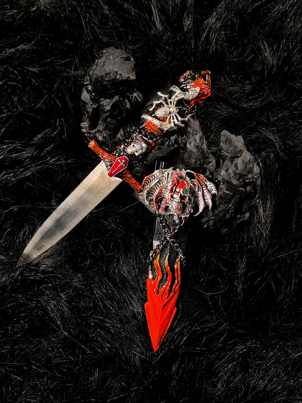 Handmade dagger - Fiery Skeleton🔥💀