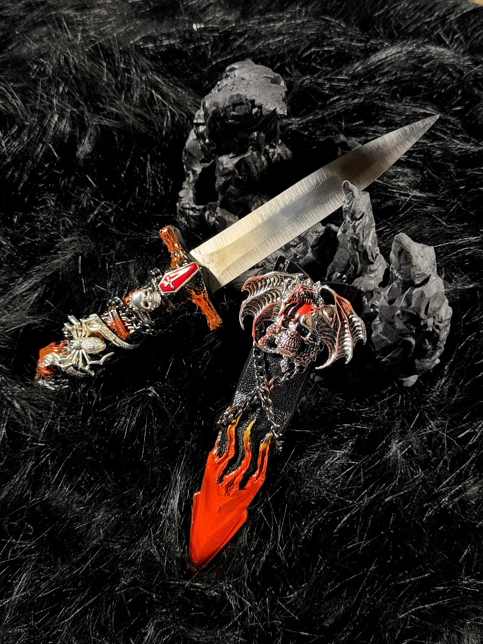 Handmade dagger - Fiery Skeleton🔥💀