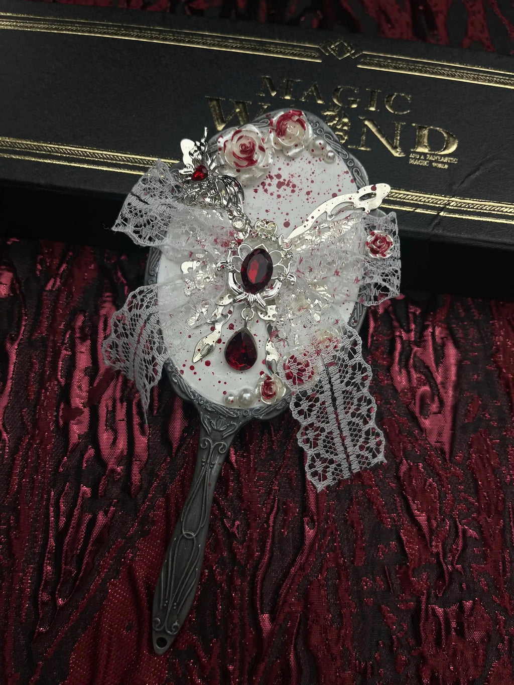 Handmade Mirror - Celestial & Crimson