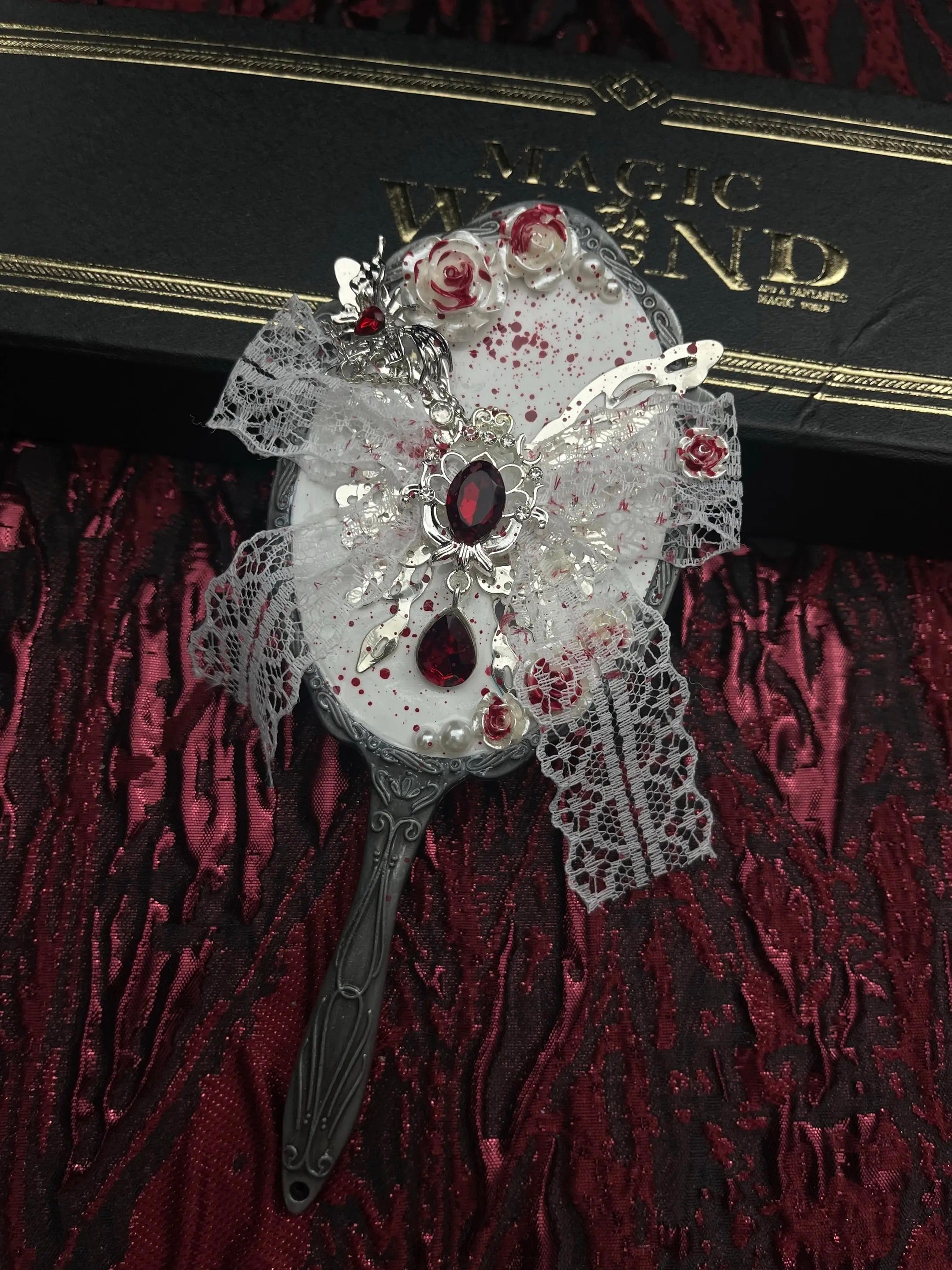 Handmade Mirror - Celestial & Crimson