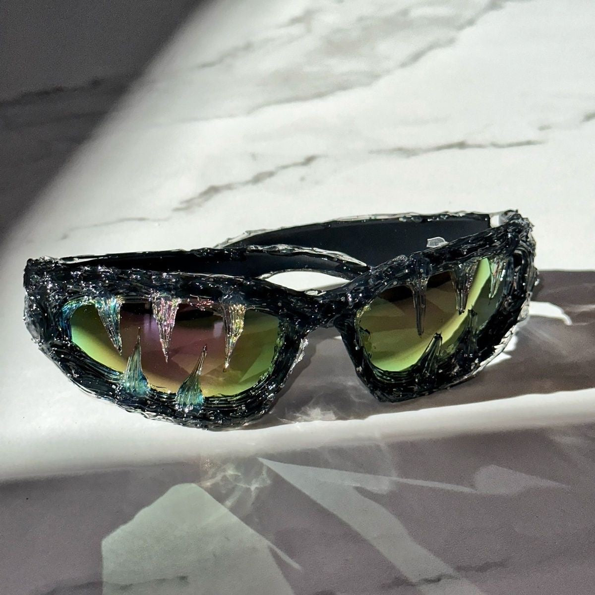 Handmade Drip Sunglasses（Green）