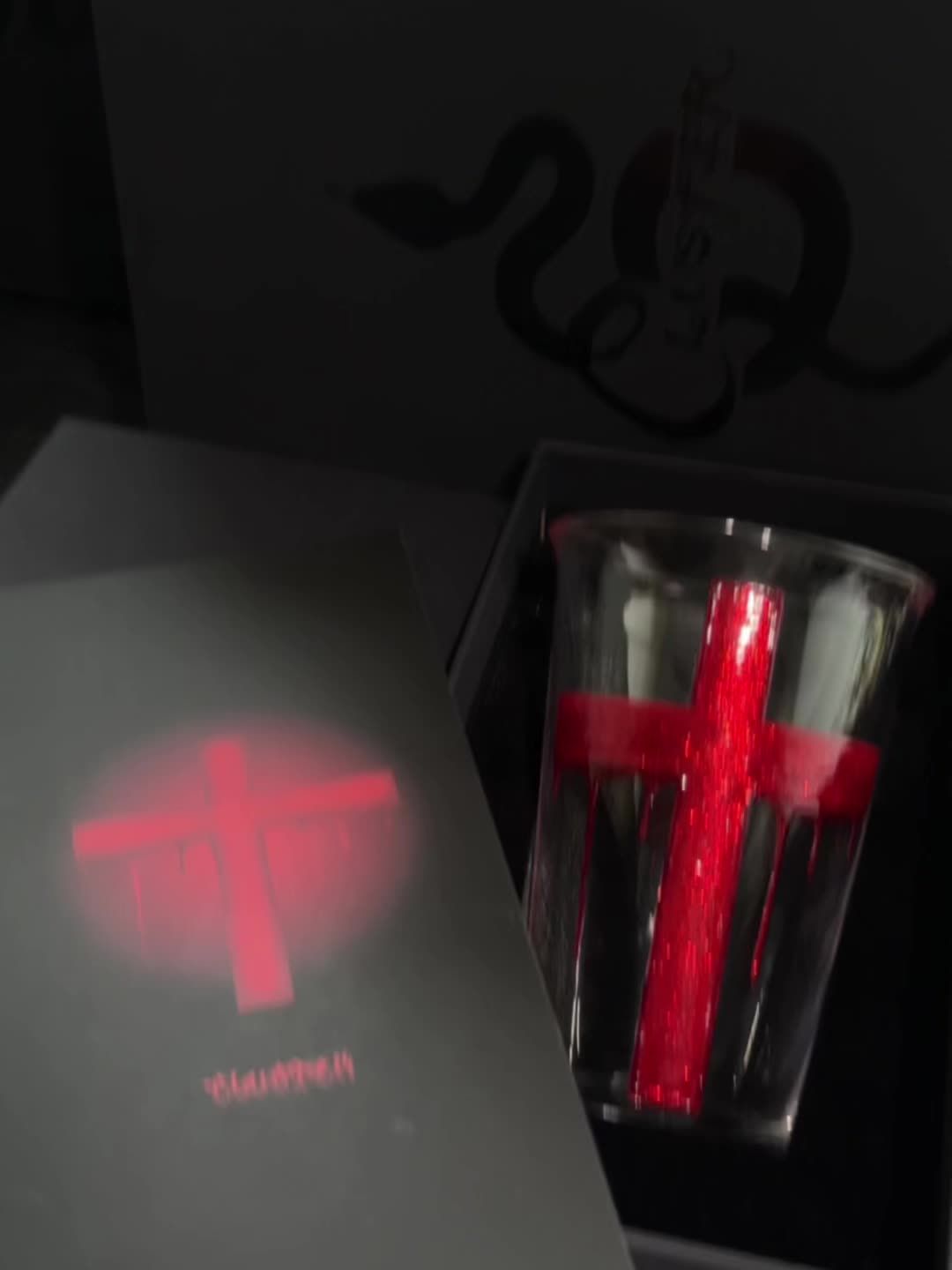 Handmade Blood Cross Drinking glass 🩸