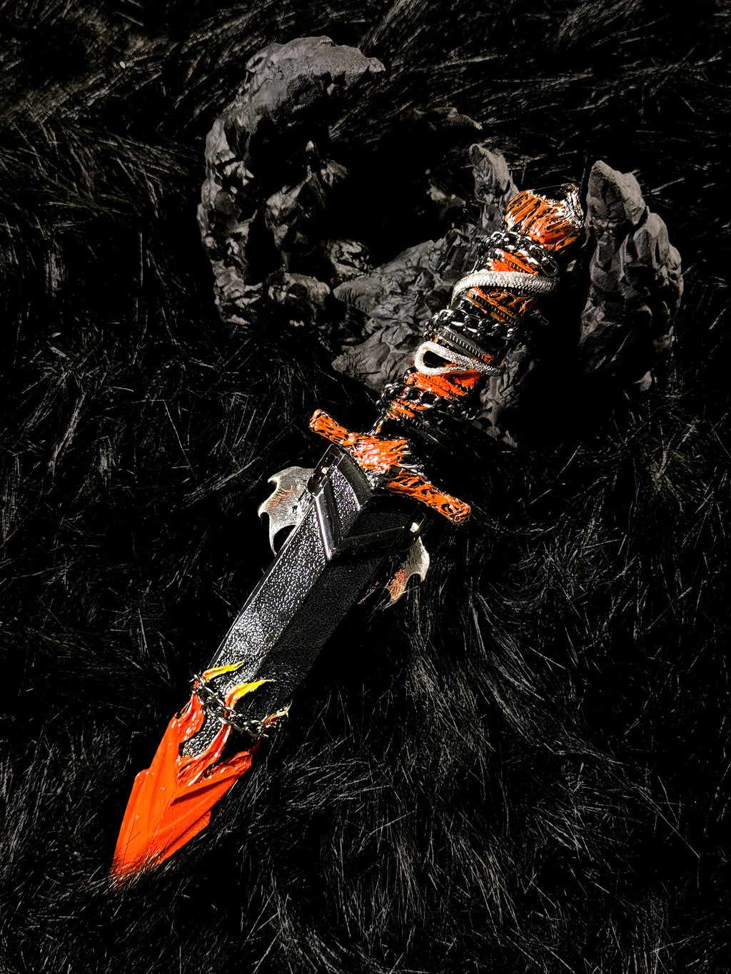 Handmade dagger - Fiery Skeleton🔥💀