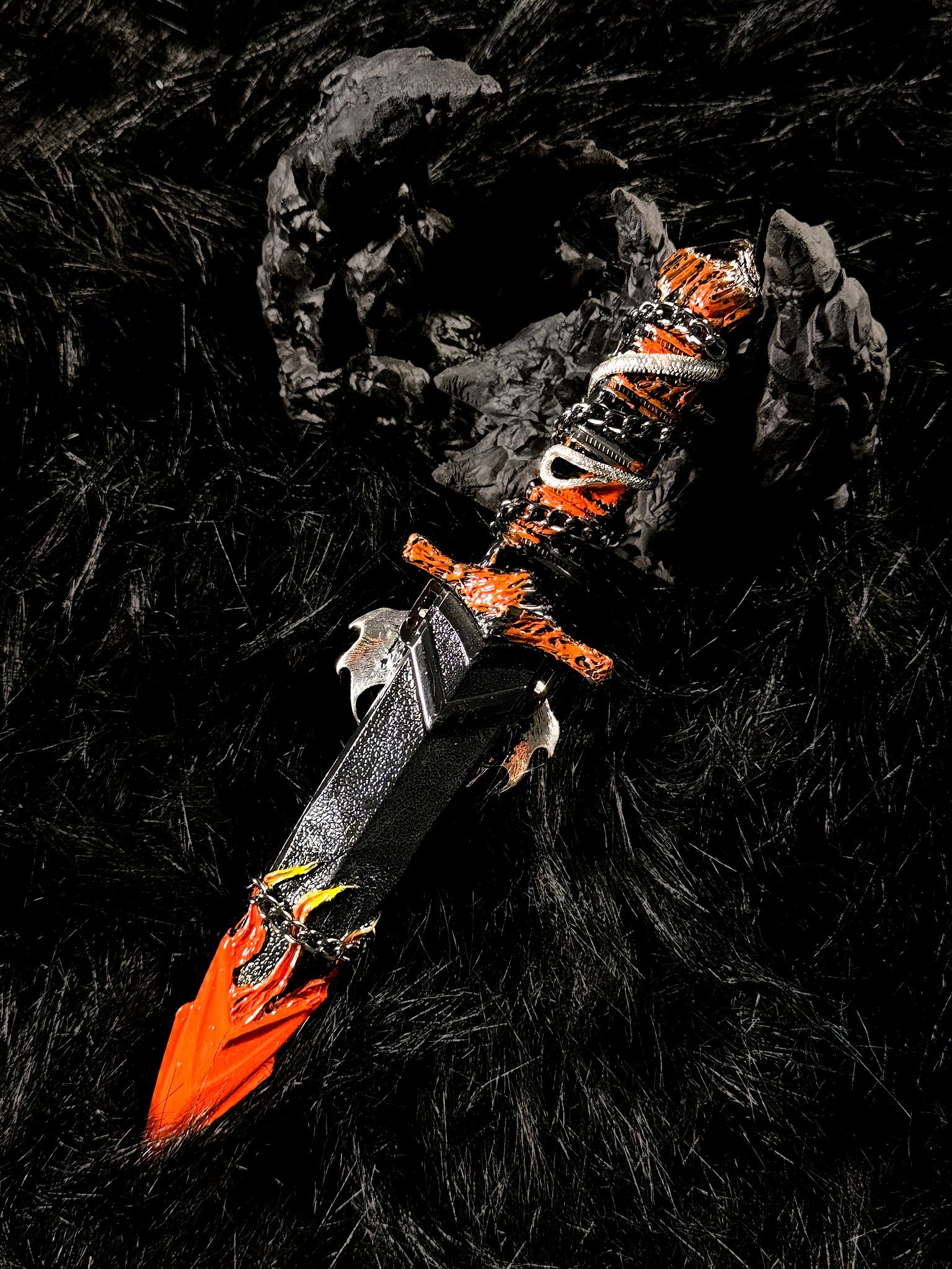 Handmade dagger - Fiery Skeleton🔥💀