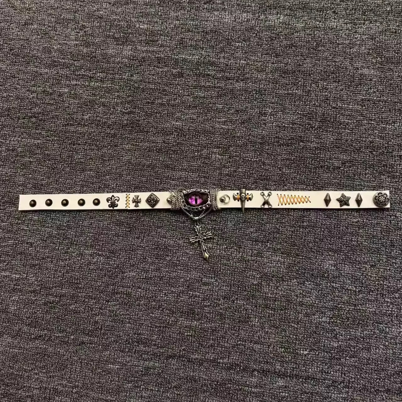 Handmade Punk Bracelet-violets