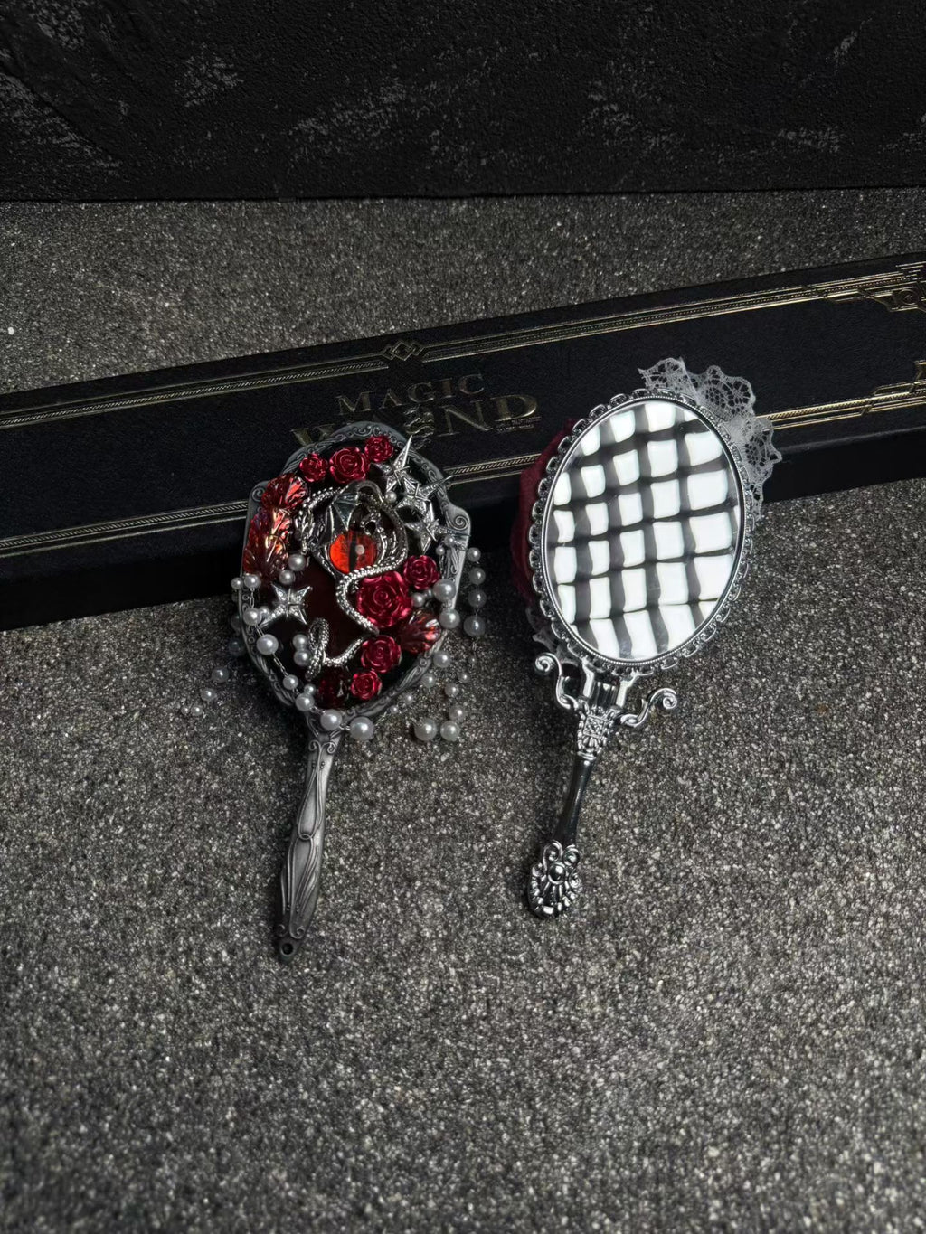 Handmade Mirror - Angel & Demon