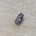 Handmade Red Zirconia Brushed Ring - Starry Night Collection (Free Customization)