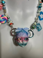 Handmade Dreamy Sweet Doll Head Necklace