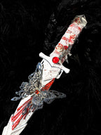 Handmade dagger - Scarlet Silver Butterfly🩸
