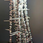 Handmade Silver Punk Style Doll Head Necklace