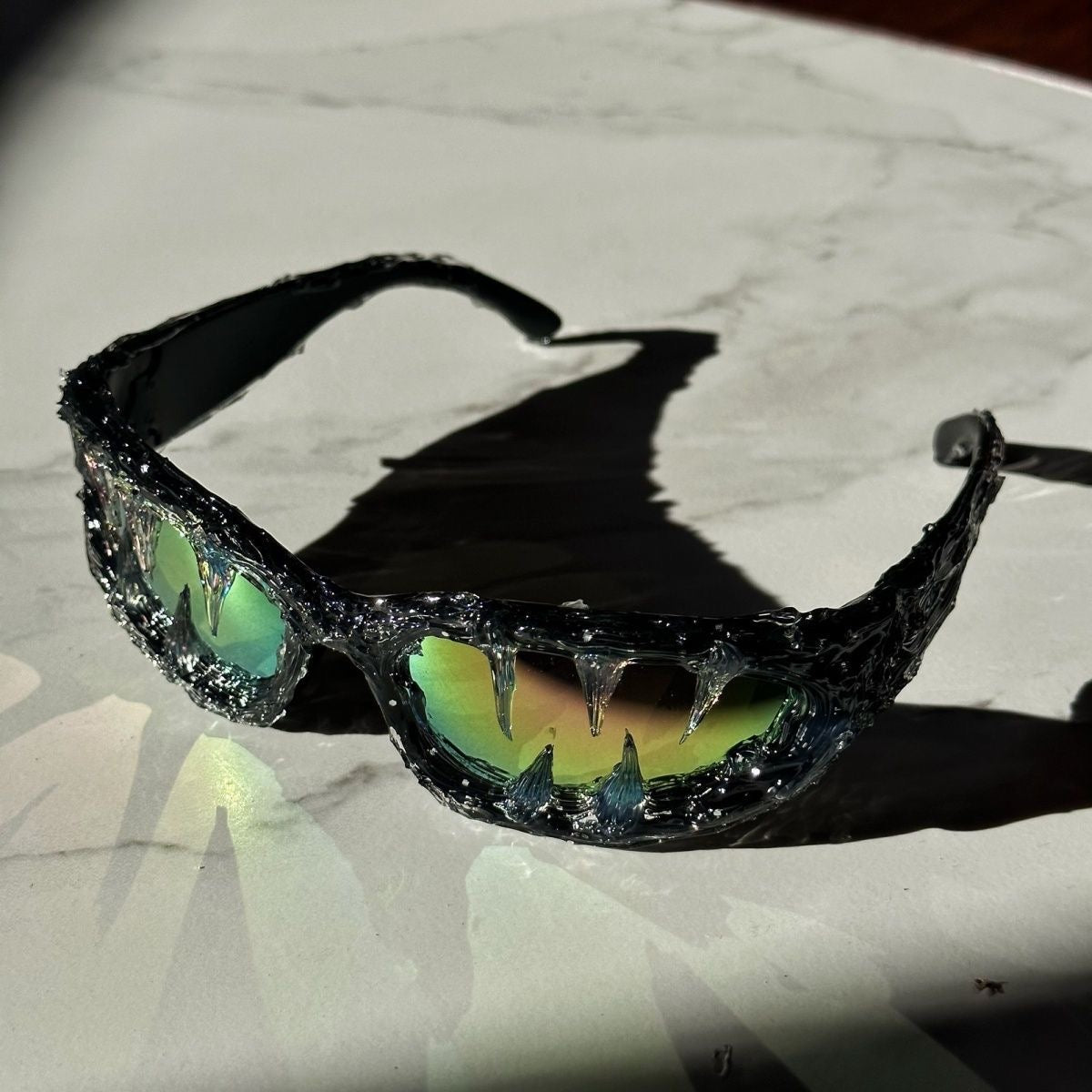 Handmade Drip Sunglasses（Green）