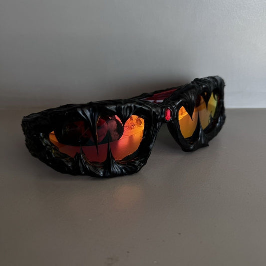 Handmade Drip Sunglasses（ruby）
