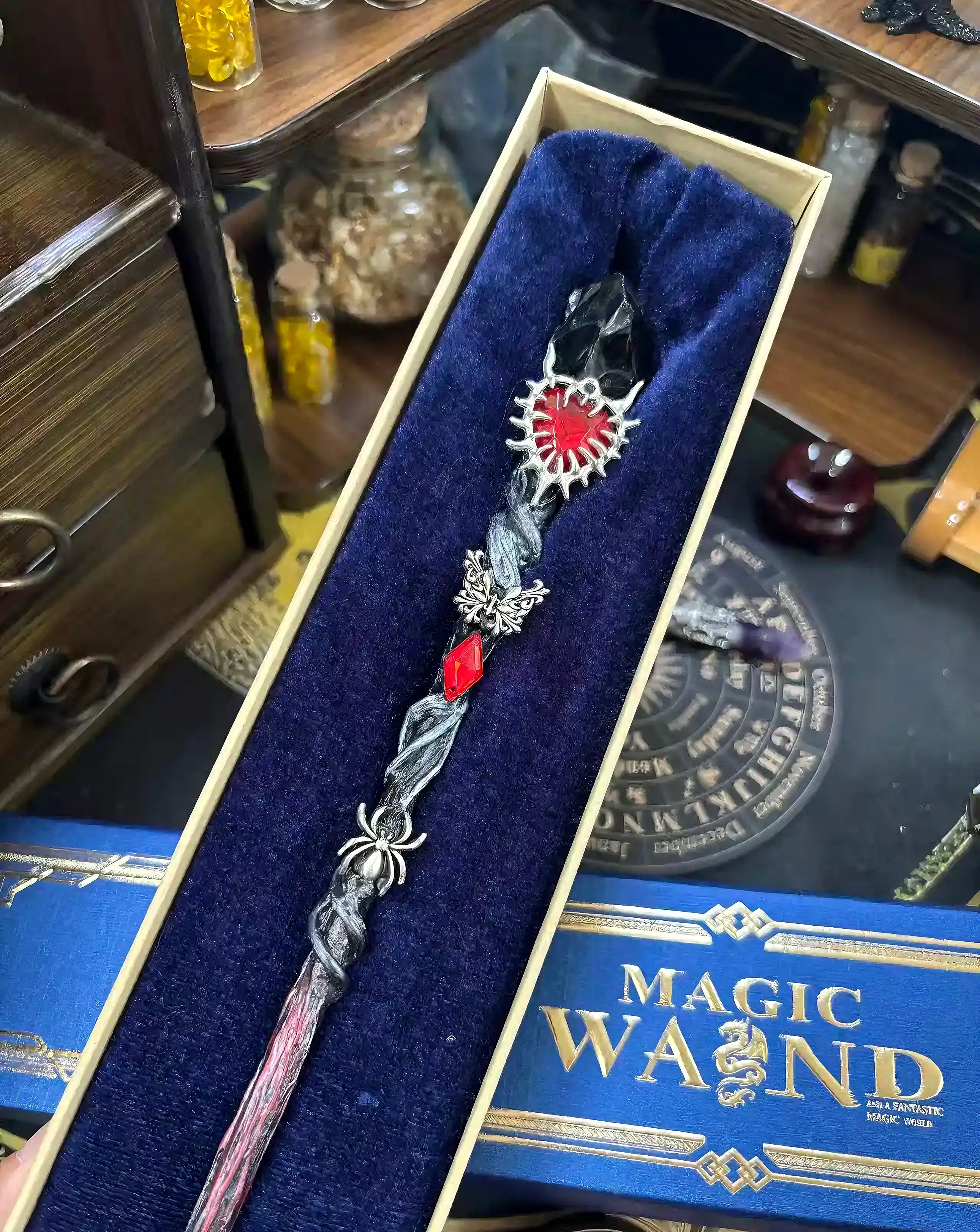Magic Wand - Crimson Web Dark Crystal 🐦‍⬛