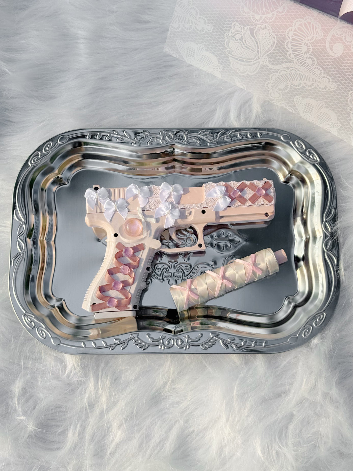 Handmade Gun—Pink Girl Heart💗