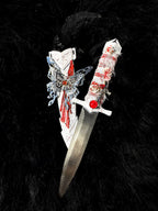 Handmade dagger - Scarlet Silver Butterfly🩸