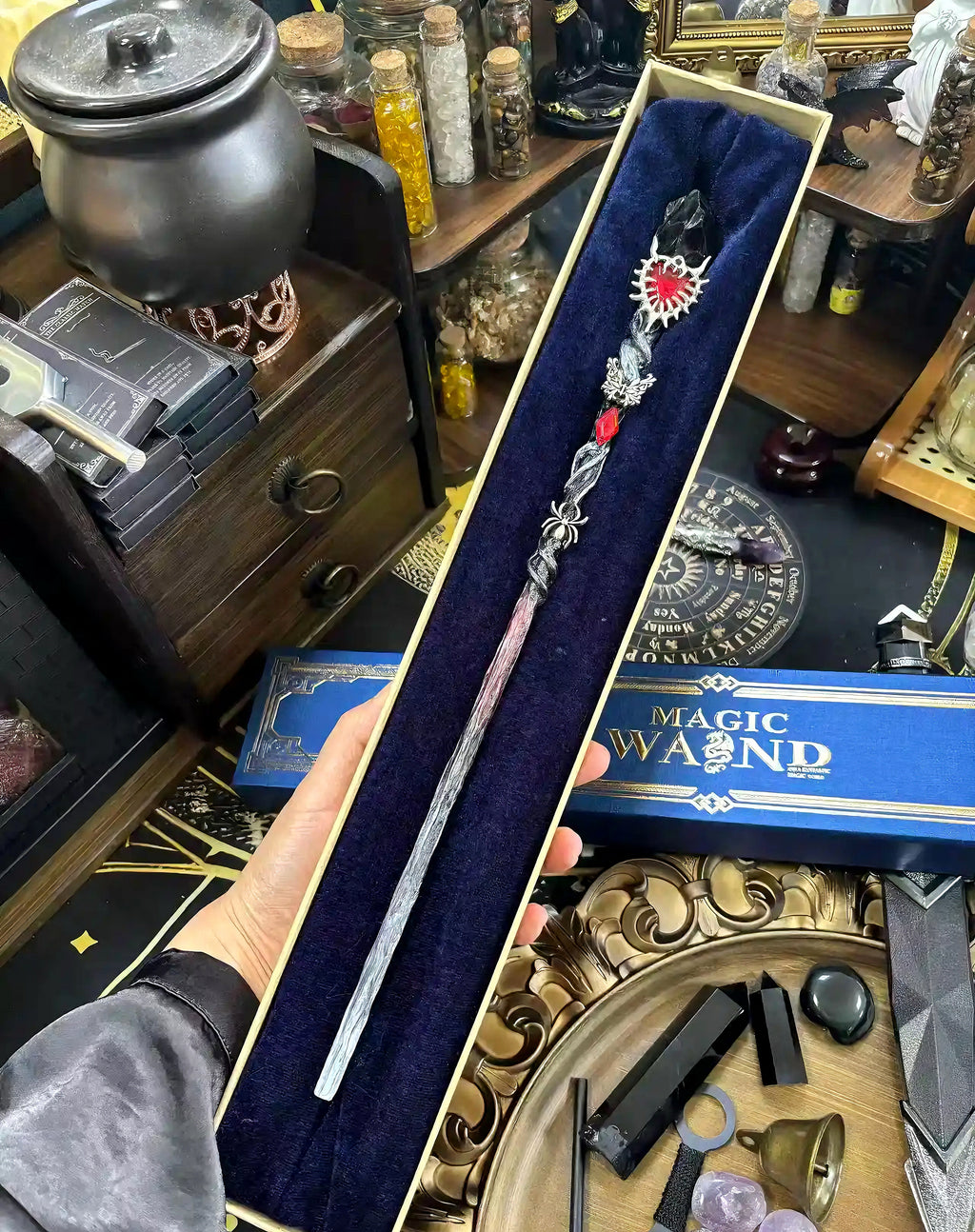 Magic Wand - Crimson Web Dark Crystal 🐦‍⬛