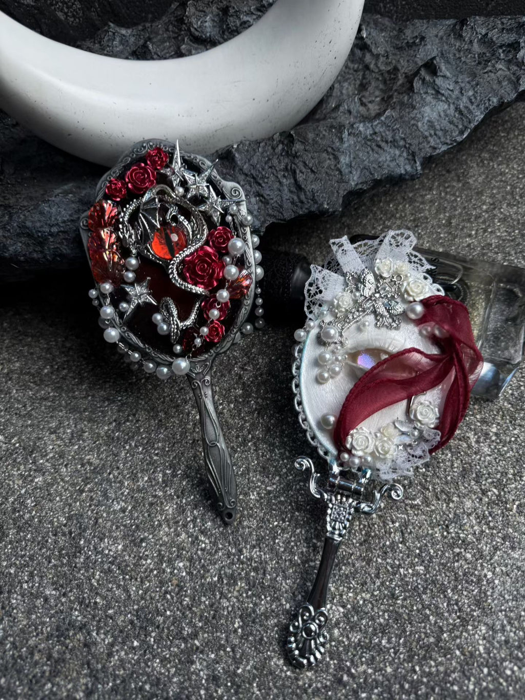 Handmade Mirror - Angel & Demon
