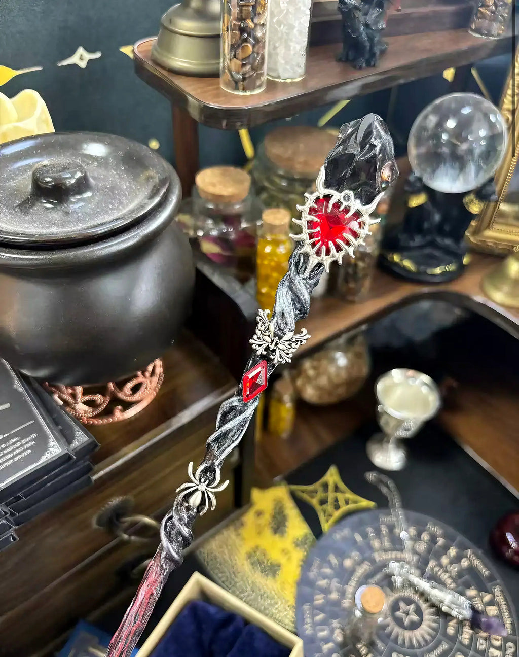 Magic Wand - Crimson Web Dark Crystal 🐦‍⬛