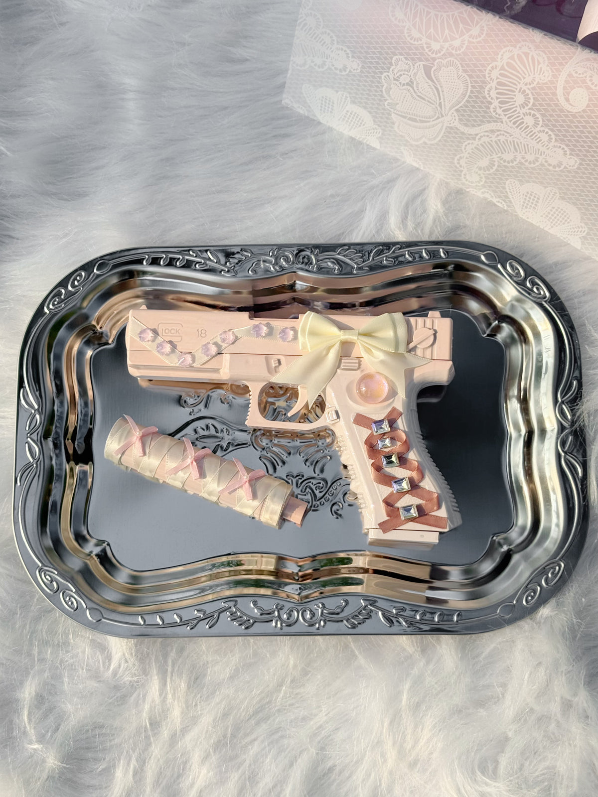 Handmade Gun—Pink Girl Heart💗