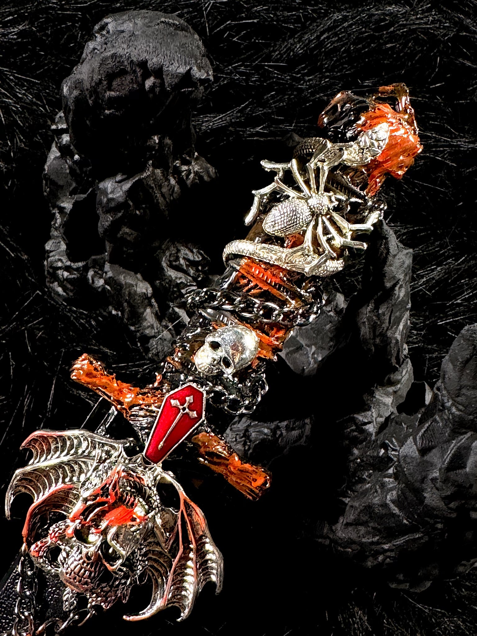 Handmade dagger - Fiery Skeleton🔥💀