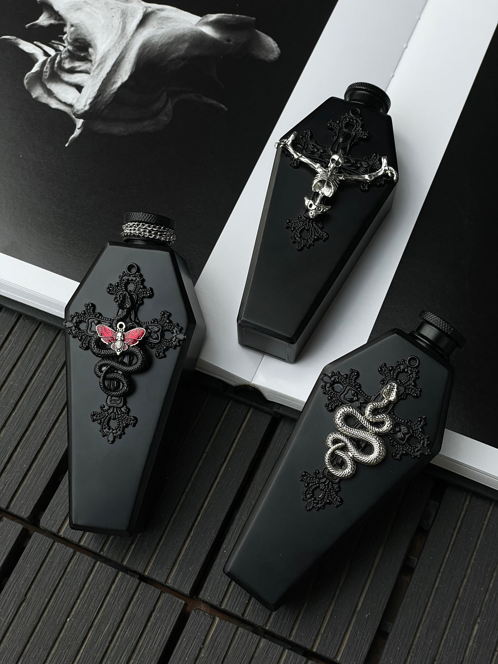 Gothic Handcrafted hip flask