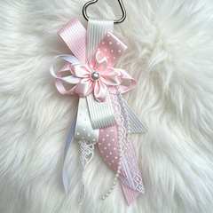 Pink Ribbon Bag Charm