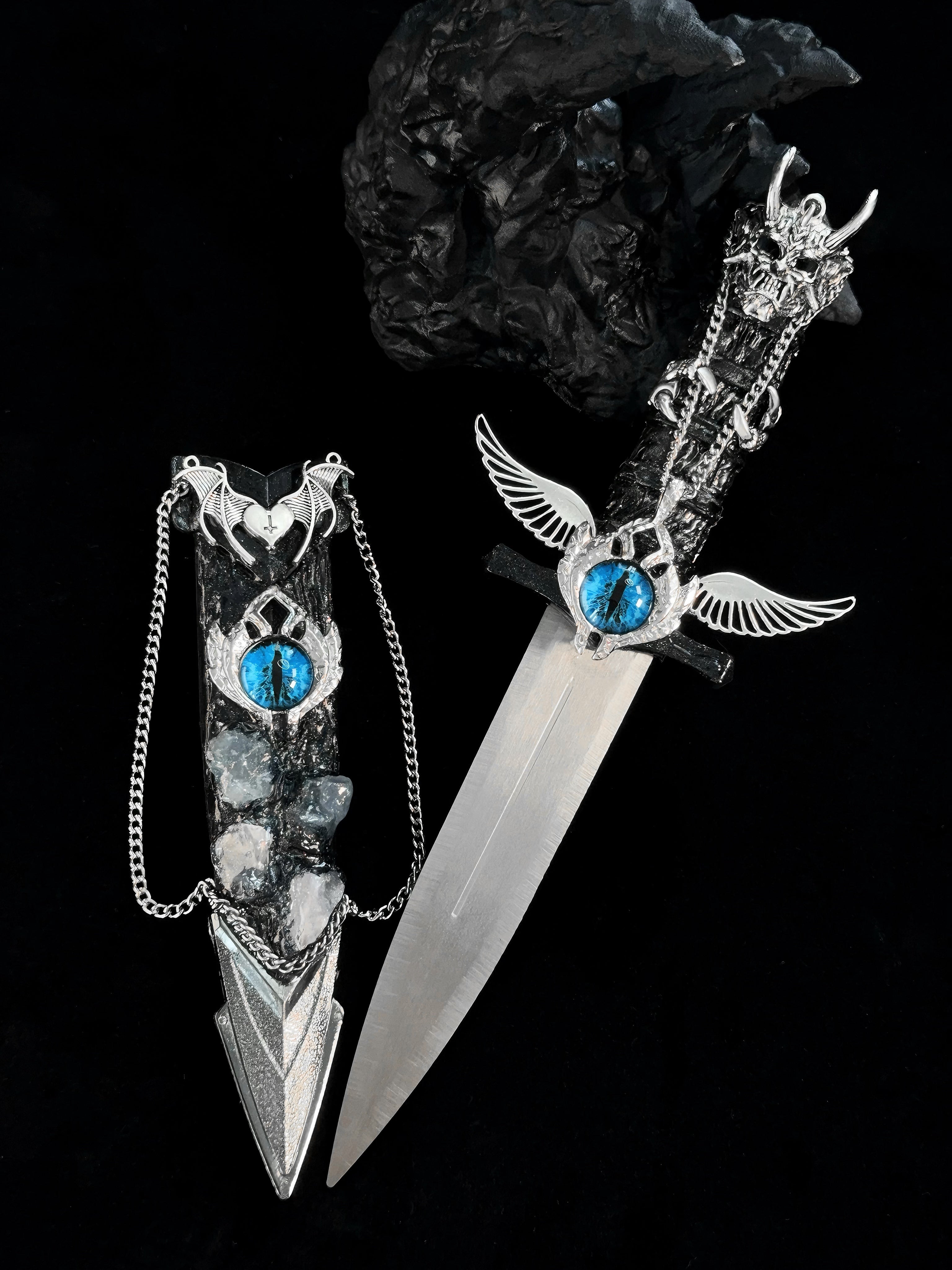Handmade dagger-Blue Crystal Angel🧊🪽