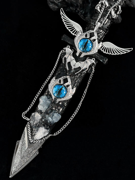 Handmade dagger-Blue Crystal Angel🧊🪽