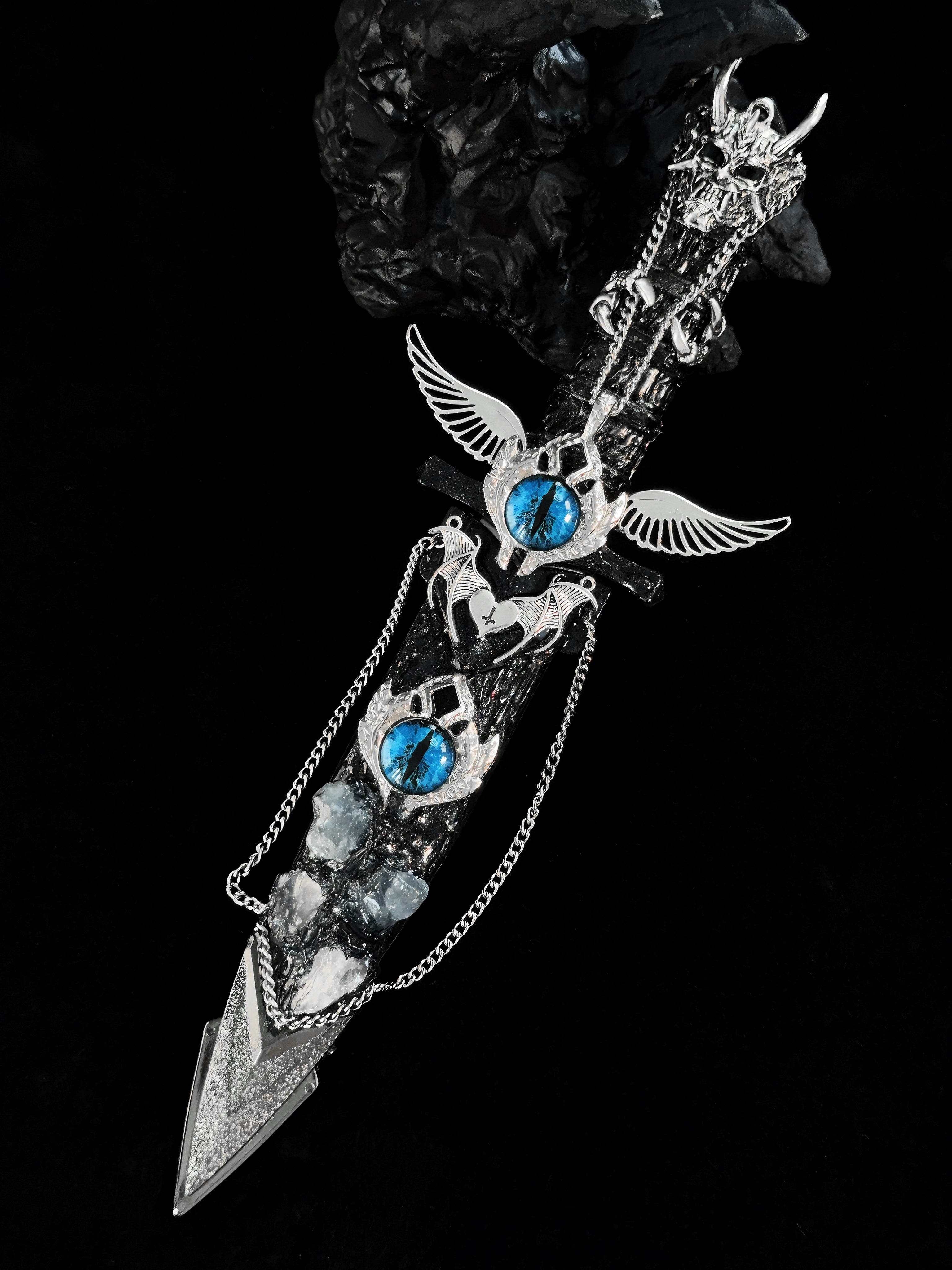 Handmade dagger-Blue Crystal Angel🧊🪽
