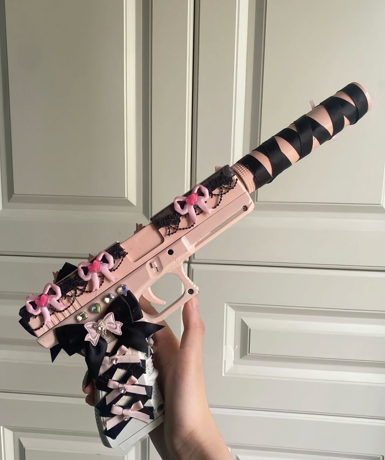 Handmade Gun—Pink Peach Heart💝